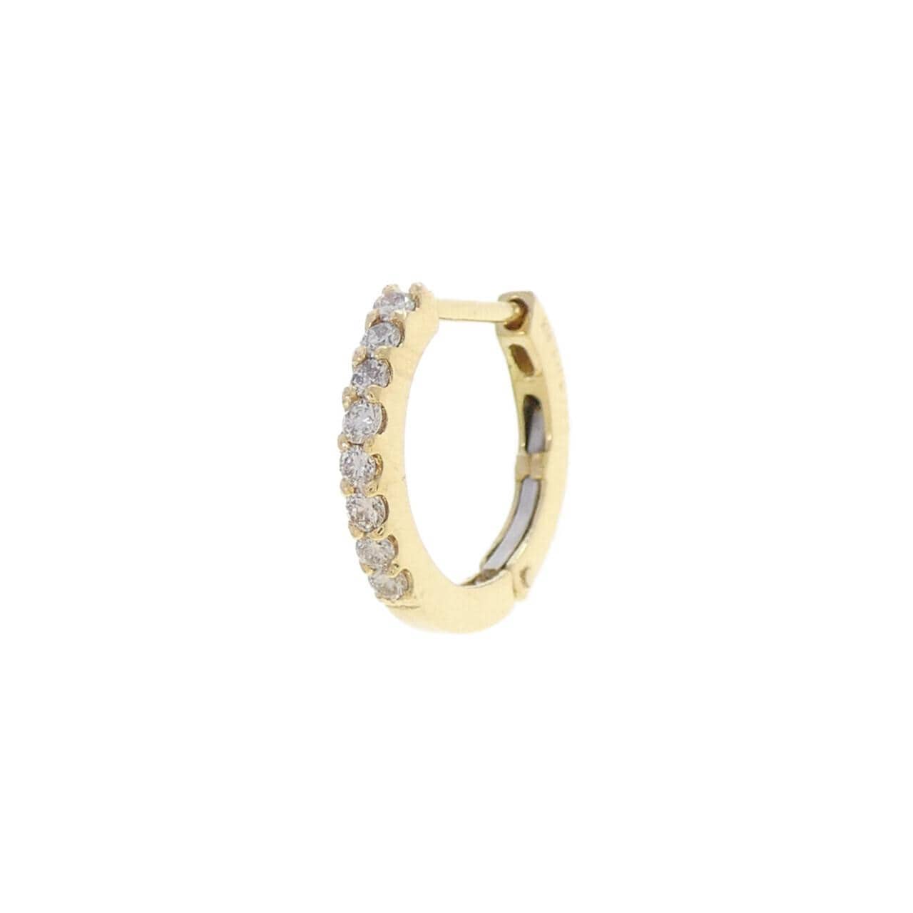 K18YG ダイヤモンド ピアス 0.10CT 片耳