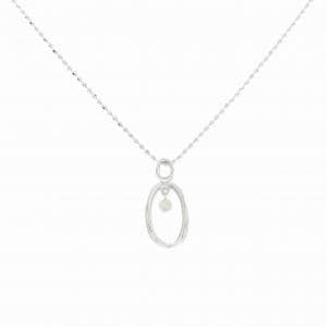 K18WG ダイヤモンド ネックレス 0.05CT