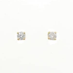 K18YG ソリティア ダイヤモンド ピアス 0.432CT
