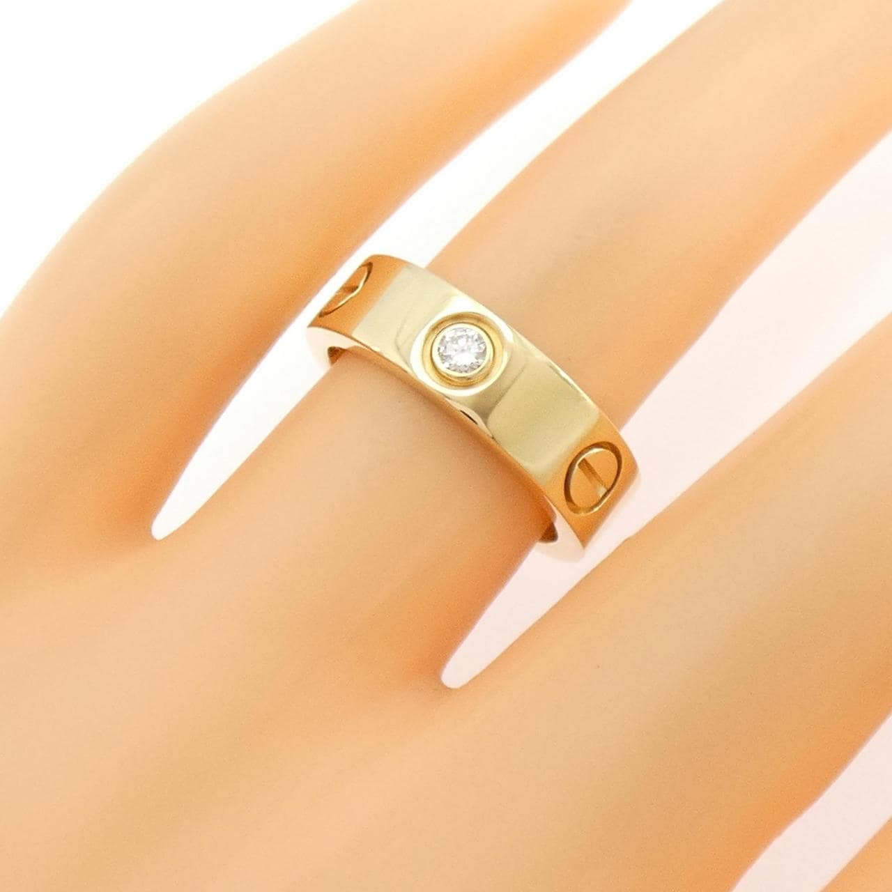 カルティエ ラブ ハーフダイヤ リング