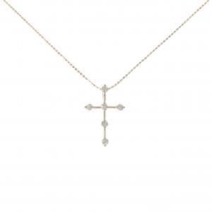 K18PG クロス ダイヤモンド ネックレス 0.30CT