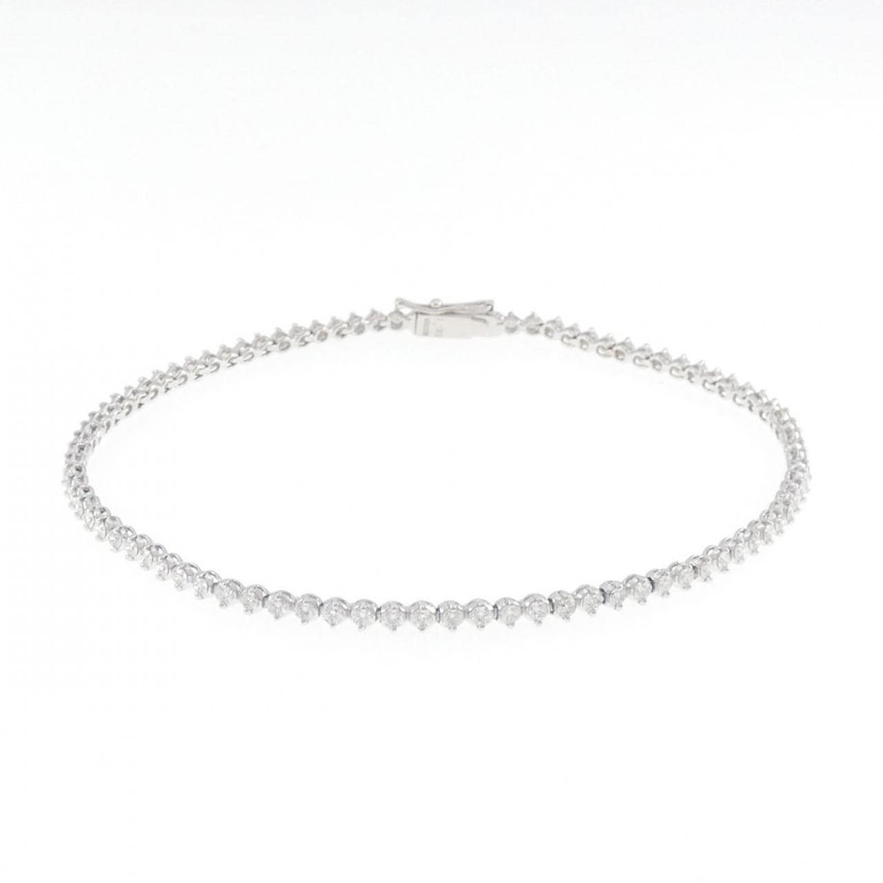 K18WG ダイヤモンド ブレスレット 1.06CT