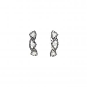 K18WG ダイヤモンド ピアス 0.42CT