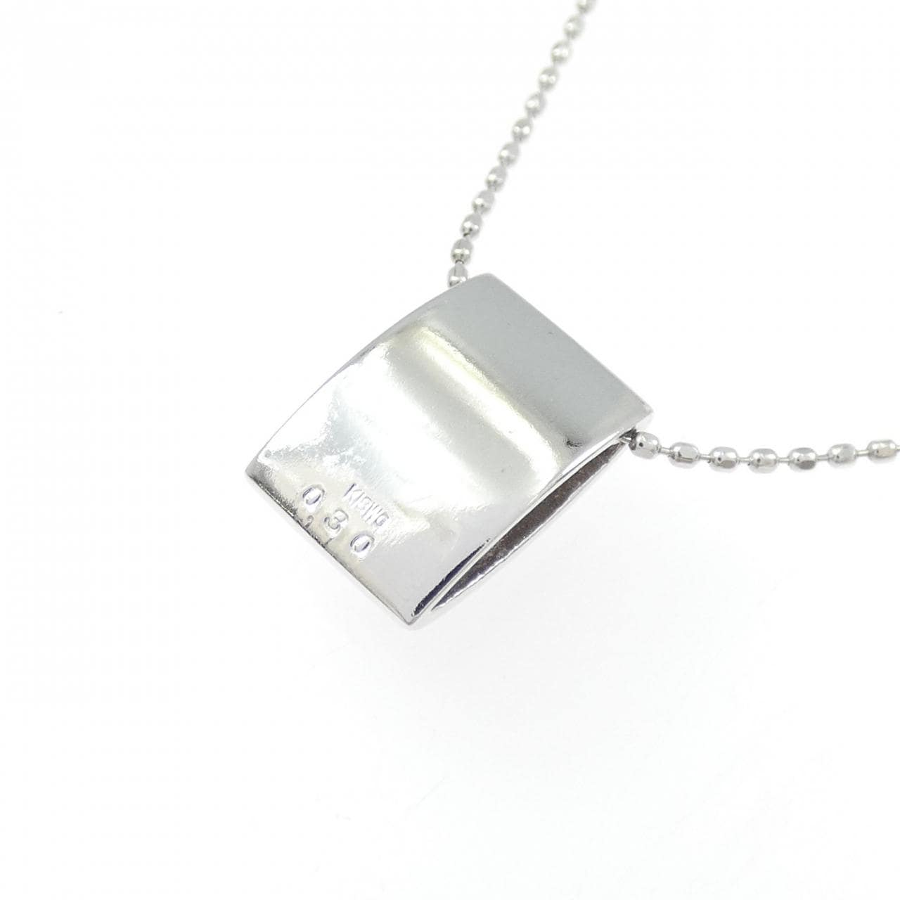 K18WG パヴェ ダイヤモンド ネックレス 0.30CT
