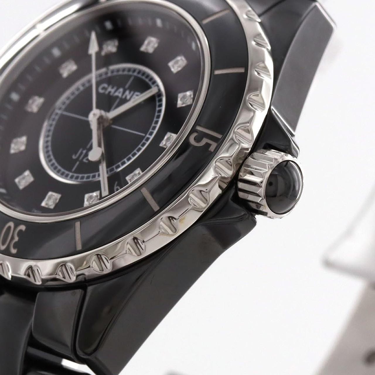 シャネル J12 33mmセラミック･12P H1625 セラミック クォーツ