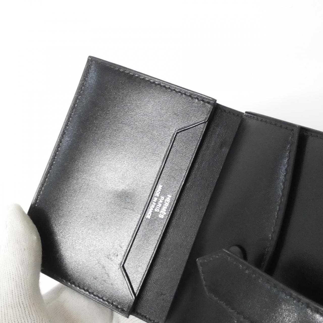 エルメス ベアン ミニ モノクローム 084690CH 財布