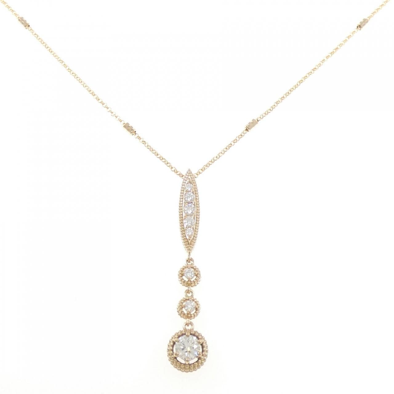 K18PG ダイヤモンド ネックレス 0.277CT
