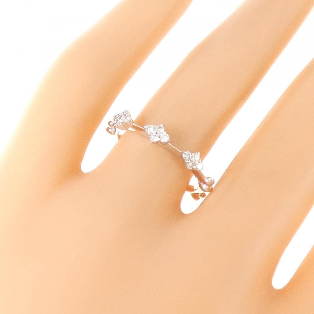 K18WG ダイヤモンド リング 0.16CT
