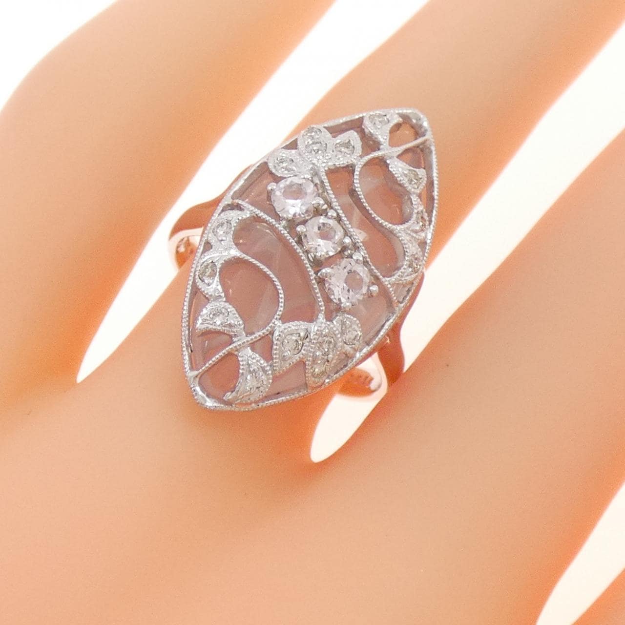 750WG カラーストーン リング