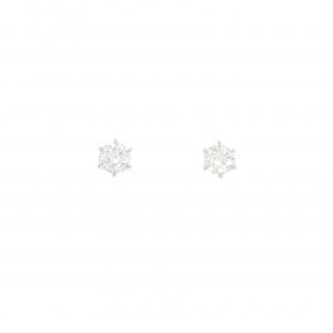 【リメイク】PT/ST ダイヤモンド ピアス 0.321CT 0.325CT F SI2 3EXT-EXT H&C