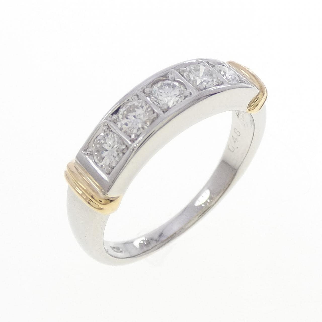 PT900/K18YG ダイヤモンド リング 0.48CT