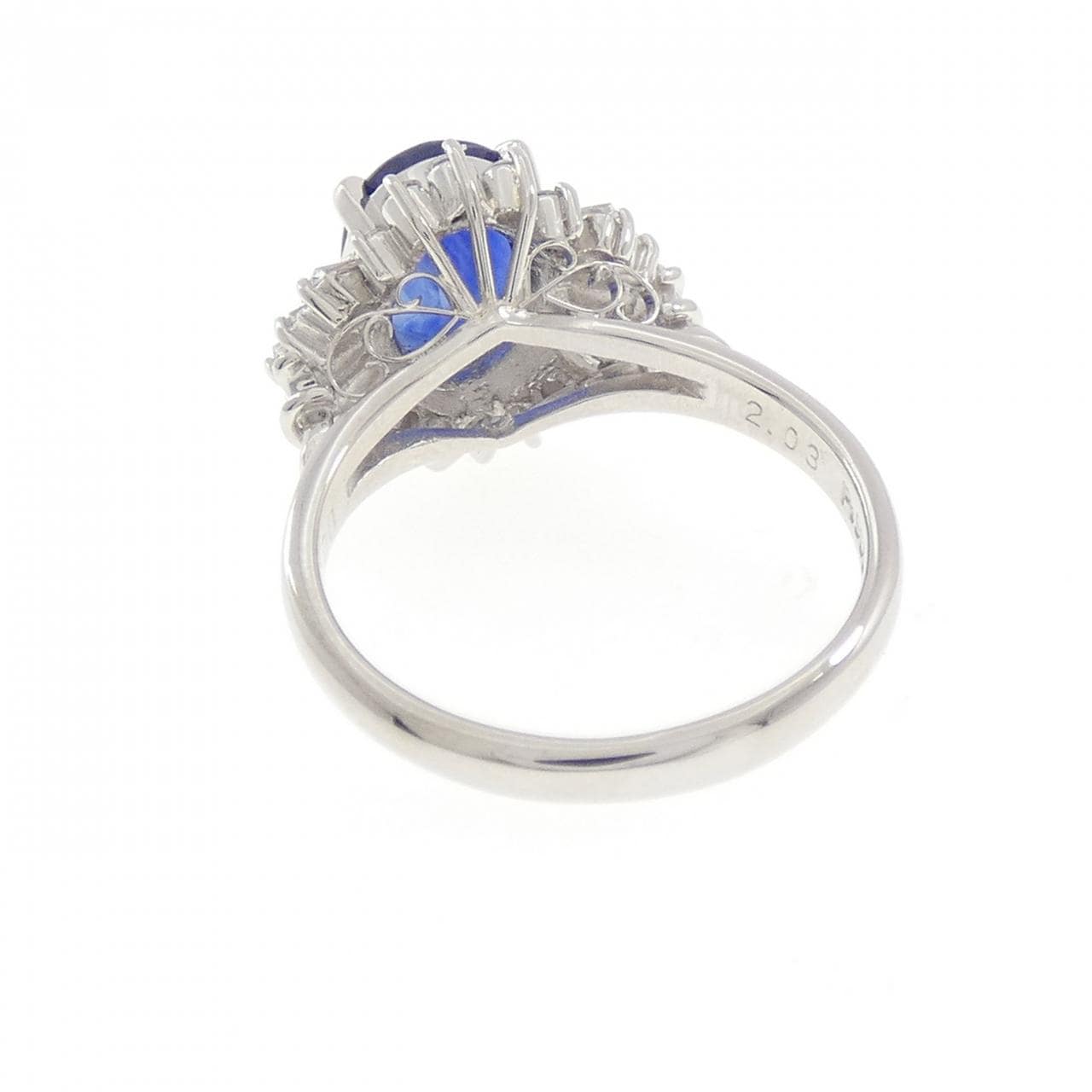 PT900 サファイヤ リング 2.03CT