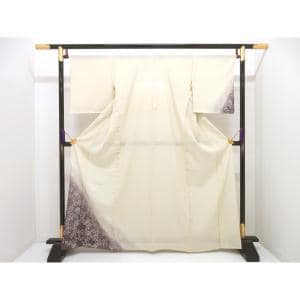 単衣　絽織訪問着　友禅加工ボカシ染　身幅Ｌ寸