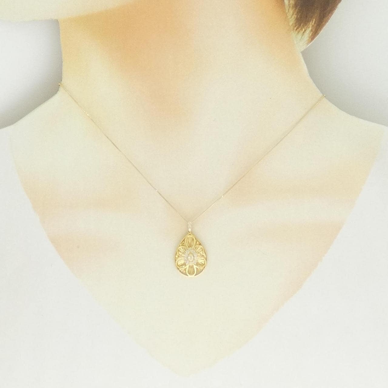 【新品】K18YG ダイヤモンド ネックレス 0.23CT