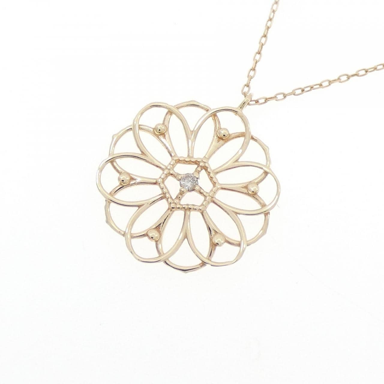 K10PG ダイヤモンド ネックレス 0.01CT