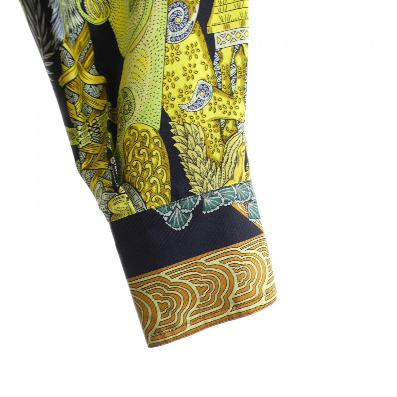 【ヴィンテージ】エルメス HERMES LES LEGENDES DE L'ARBRE ツイルレーヌ. シャツ