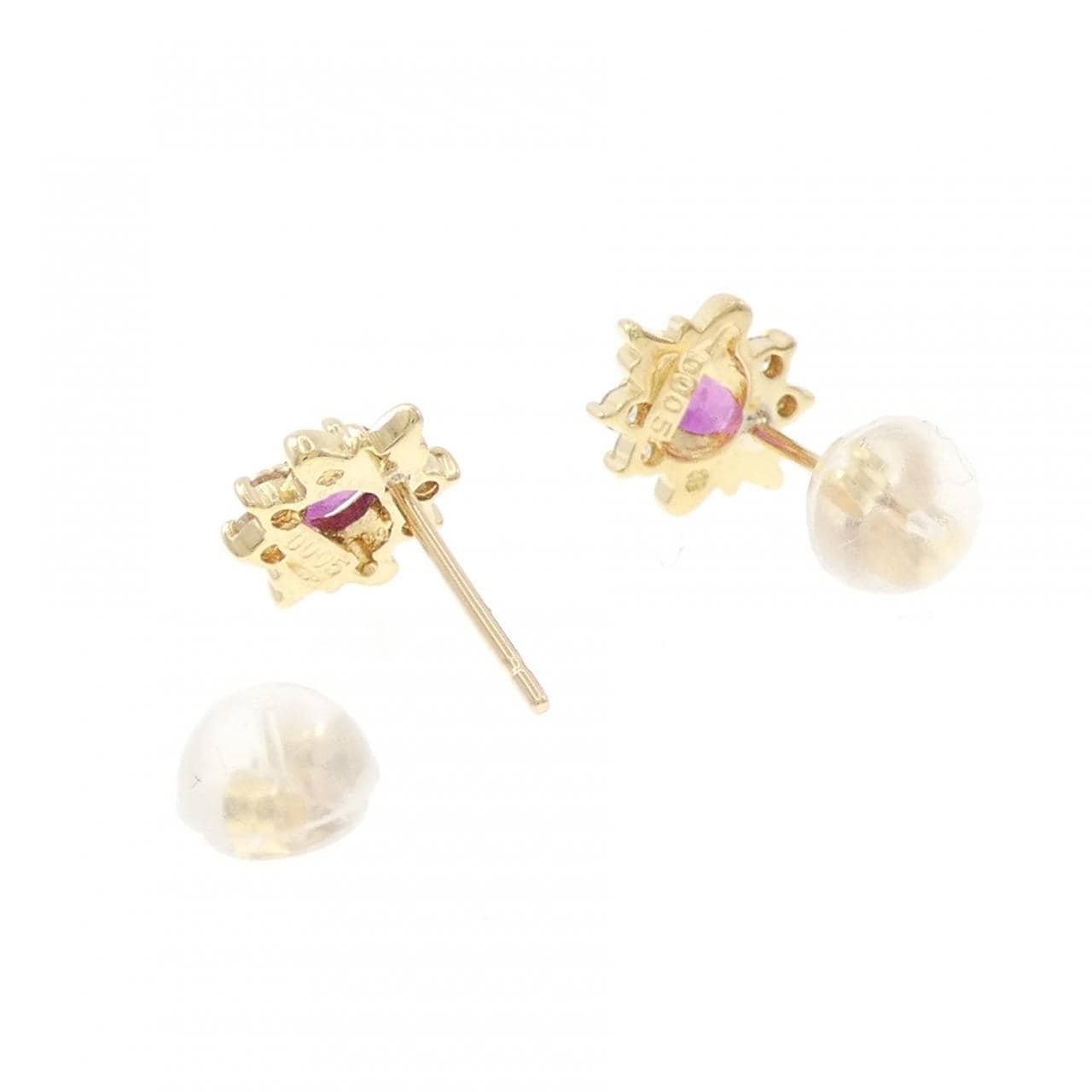 K18YG ルビー ピアス