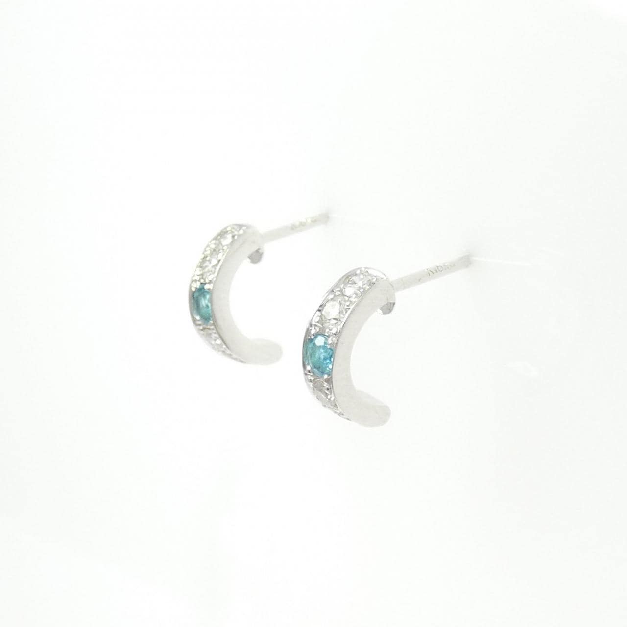 K18WG パライバトルマリン ピアス 0.120CT
