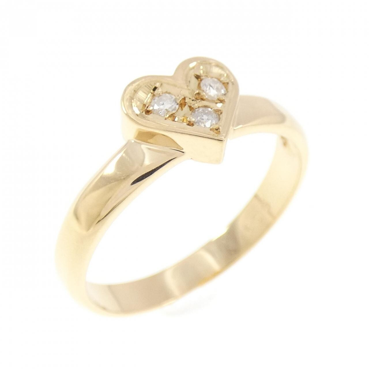 K18YG ハート ダイヤモンド リング 0.06CT