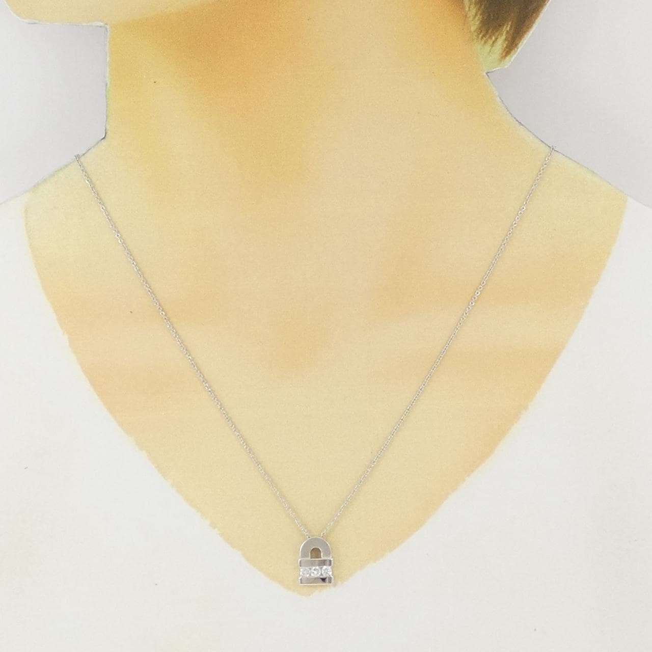 K18WG ダイヤモンド ネックレス 0.24CT