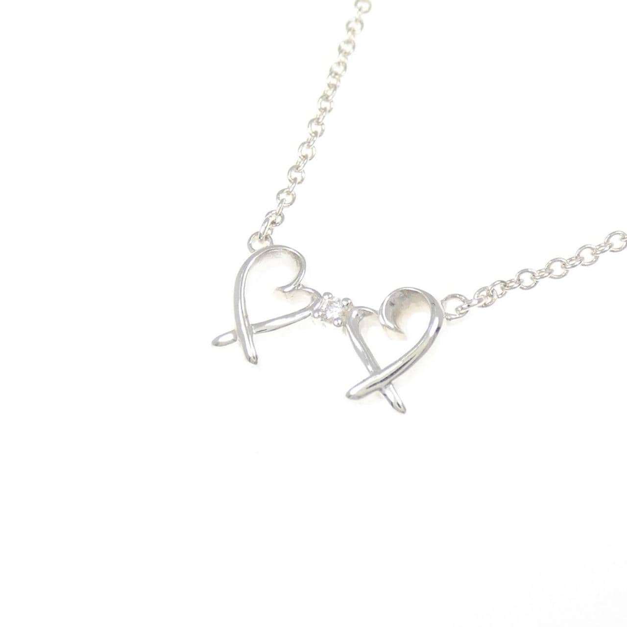 TIFFANY双loving heart项链