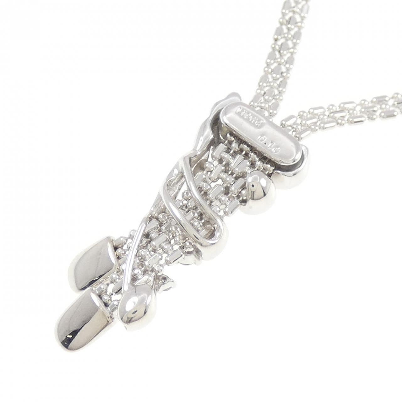 K18WG ダイヤモンド ネックレス 0.10CT