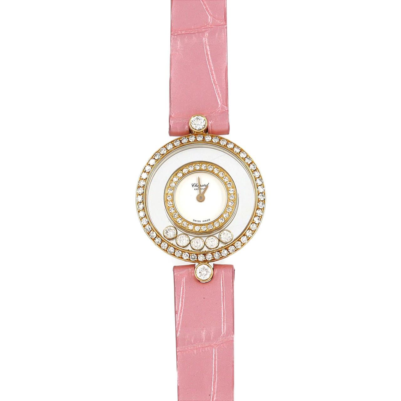 ショパール ハッピーダイヤモンド YG/2D･ラグD･5P 4097 YG クォーツ