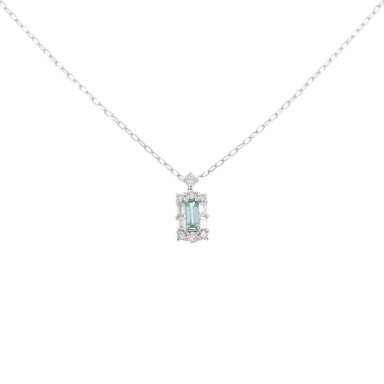 PT900/PT850 グランディディエライト ネックレス 0.10CT