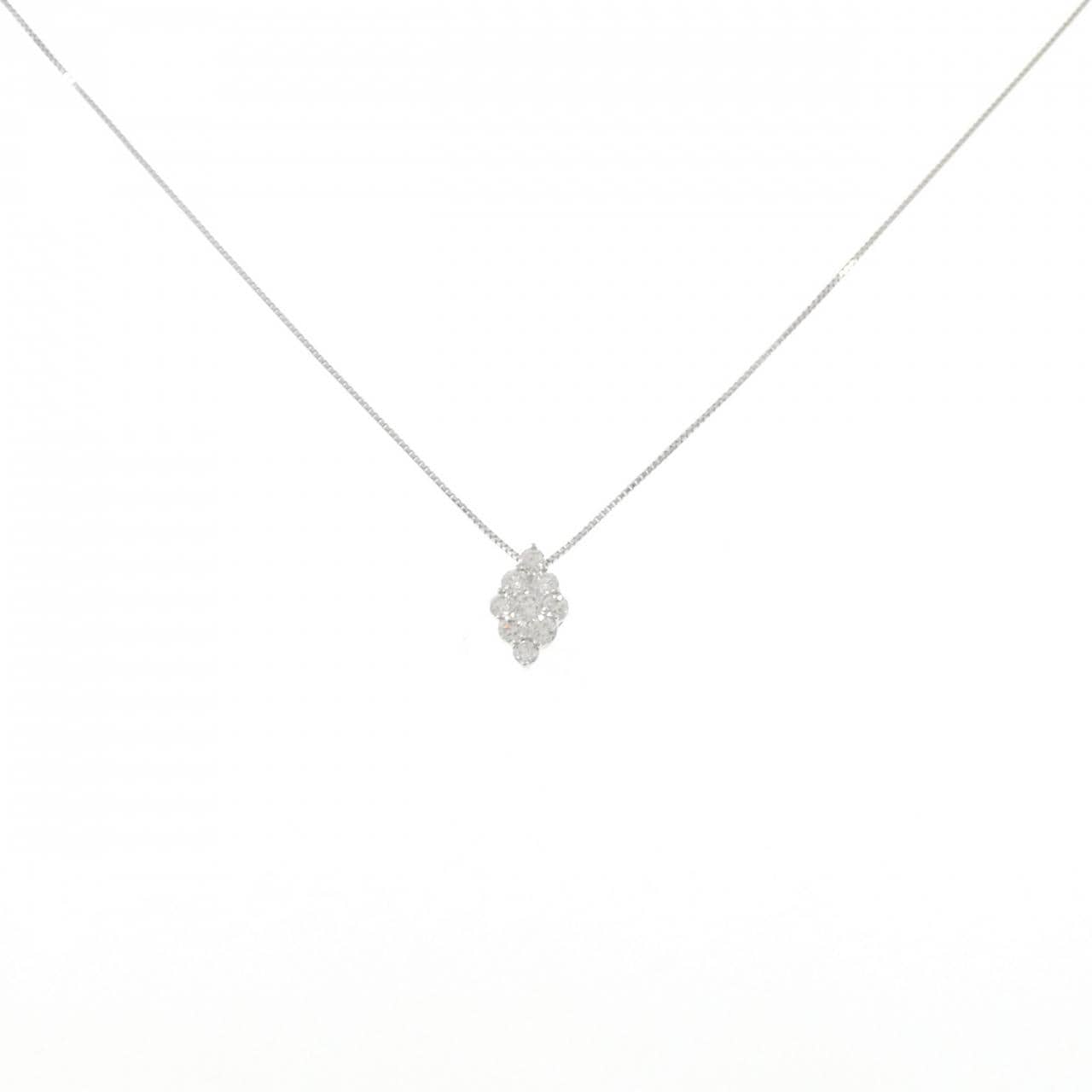 K18WG ダイヤモンド ネックレス 0.55CT