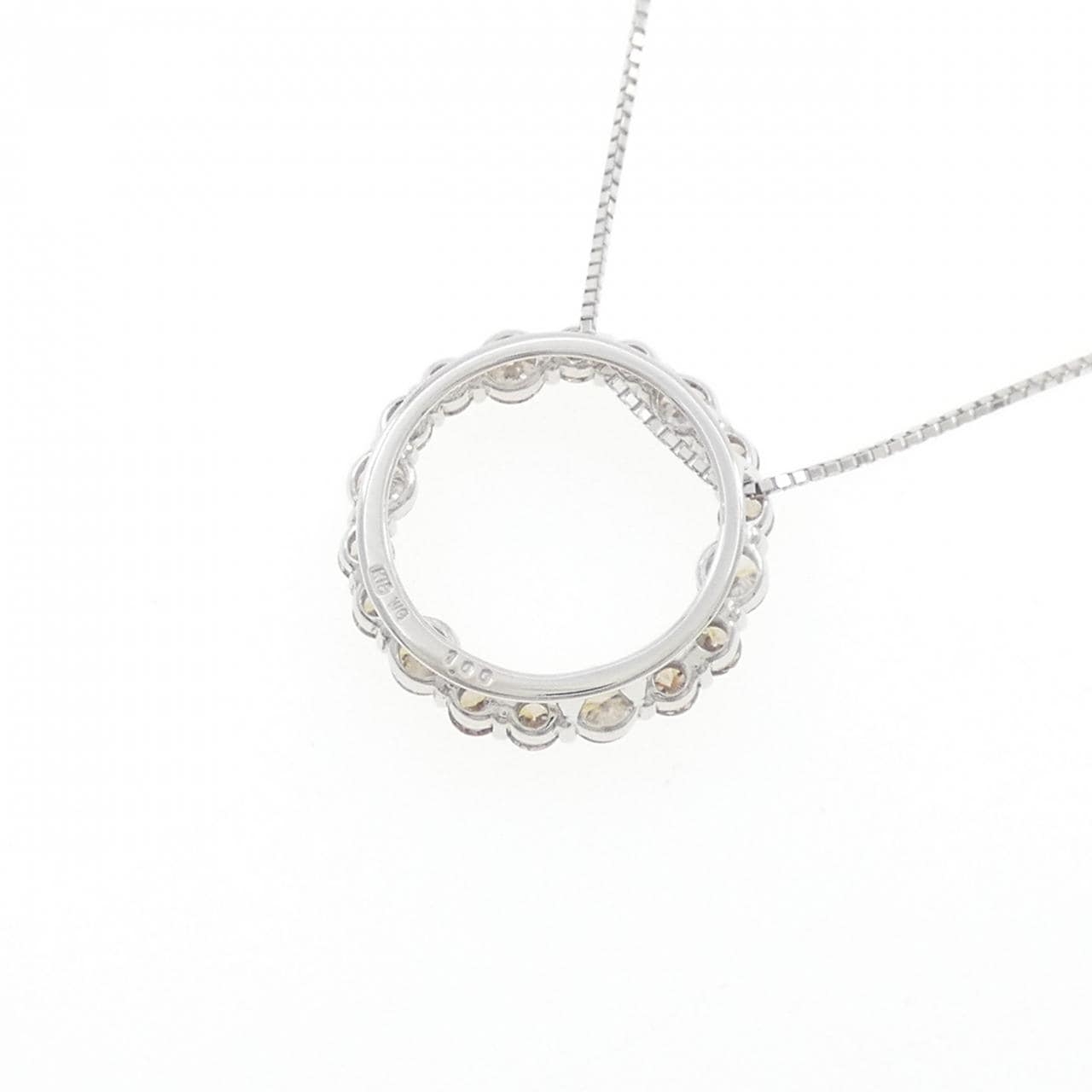 K18WG ダイヤモンド ネックレス 1.00CT