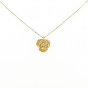 K18YG ローズ ダイヤモンド ネックレス 0.02CT