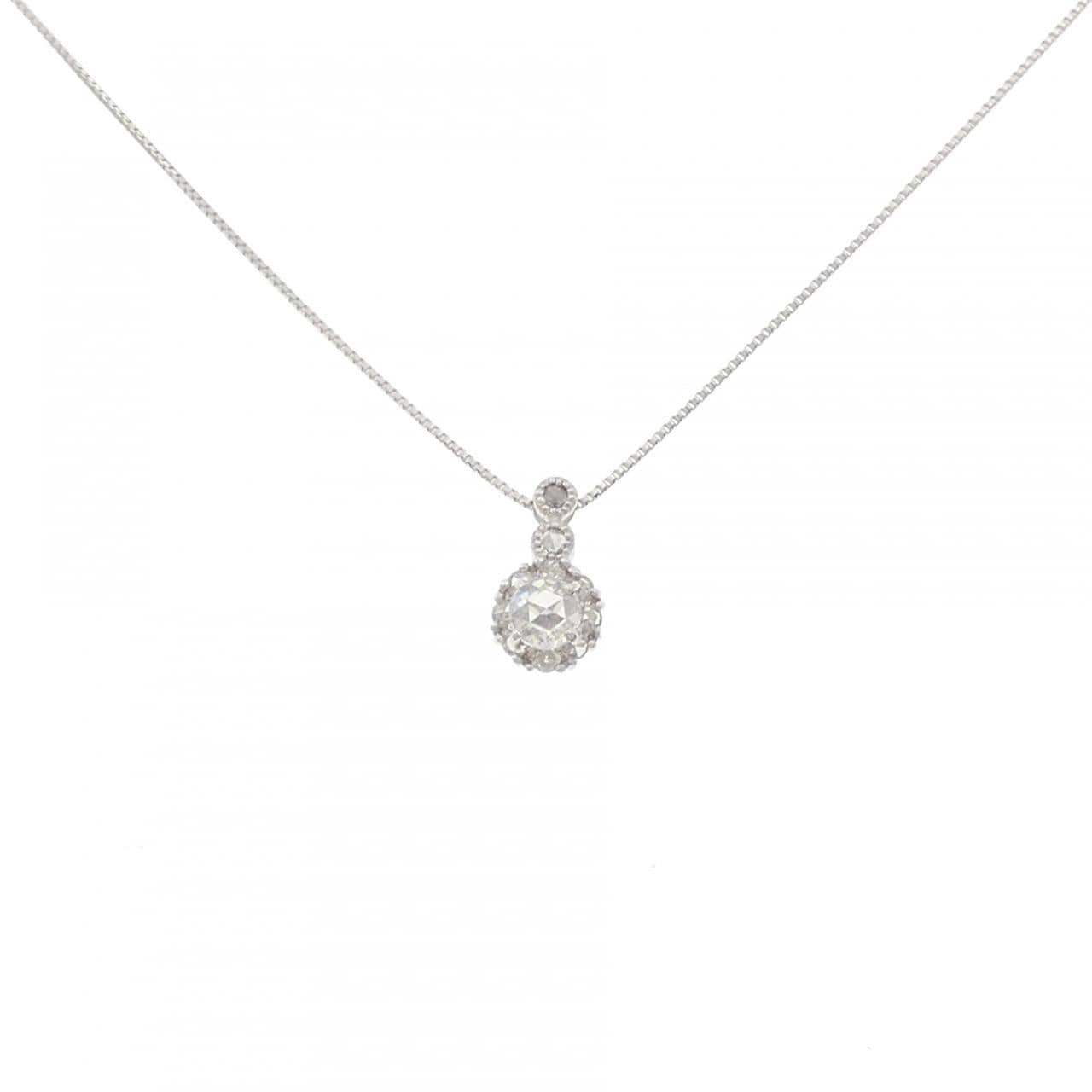 K18WG ダイヤモンド ネックレス 0.15CT