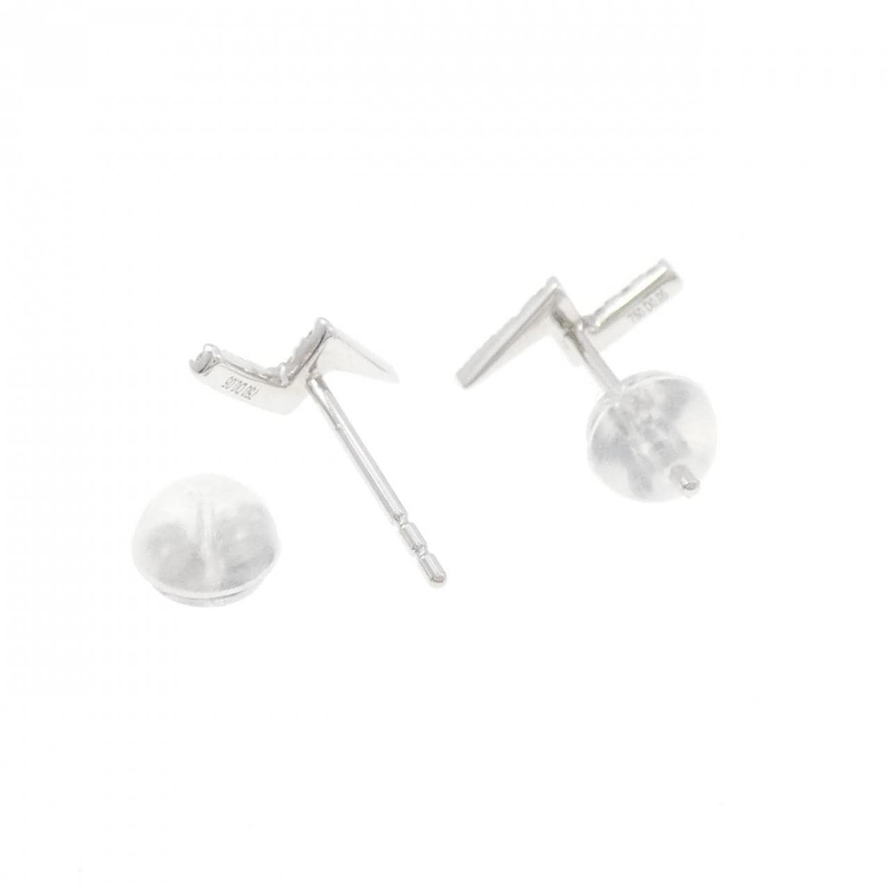 750WG/K18WG ダイヤモンド ピアス 0.10CT