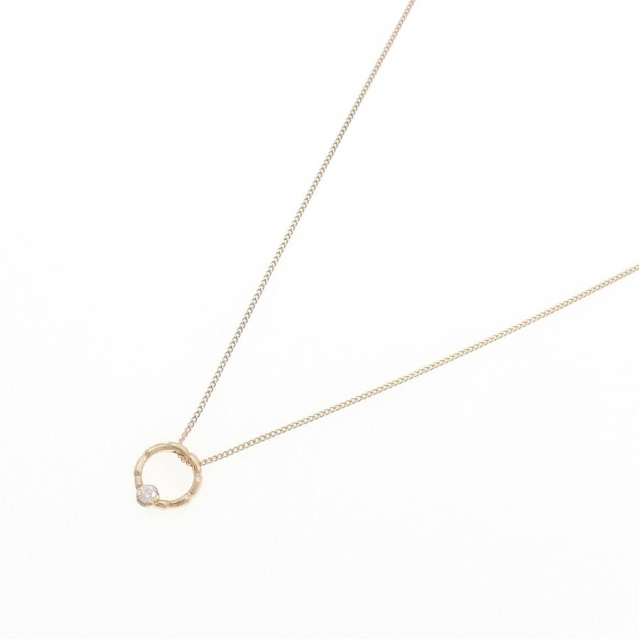 K18YG ダイヤモンド ネックレス 0.04CT