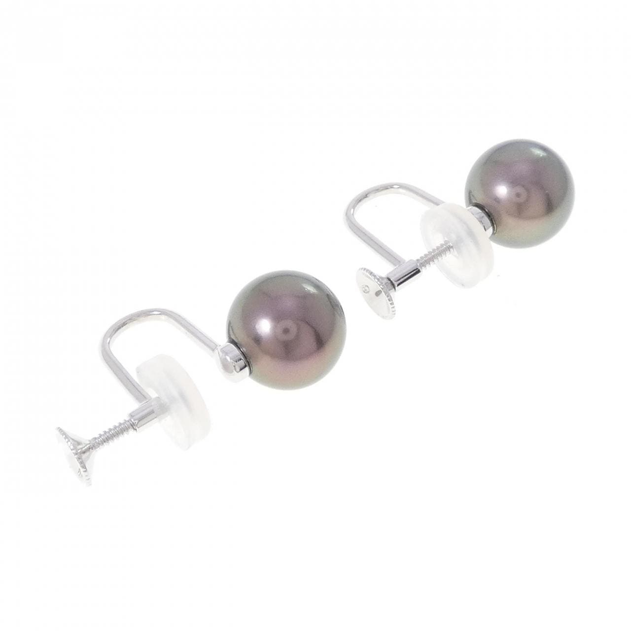 ミキモト 黒蝶パール イヤリング 9.5mm