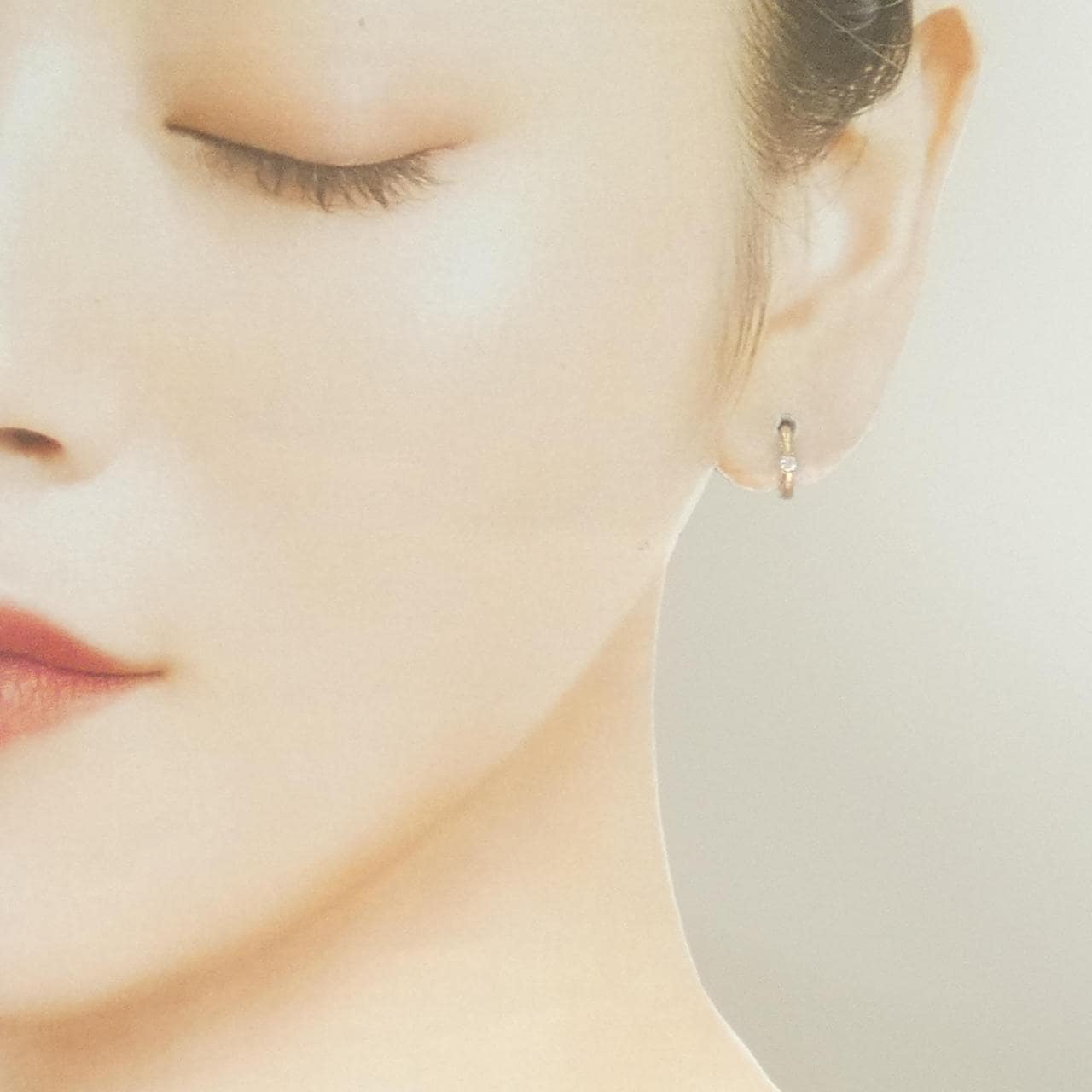 K18PG/K18WG ダイヤモンド イヤリング 0.06CT