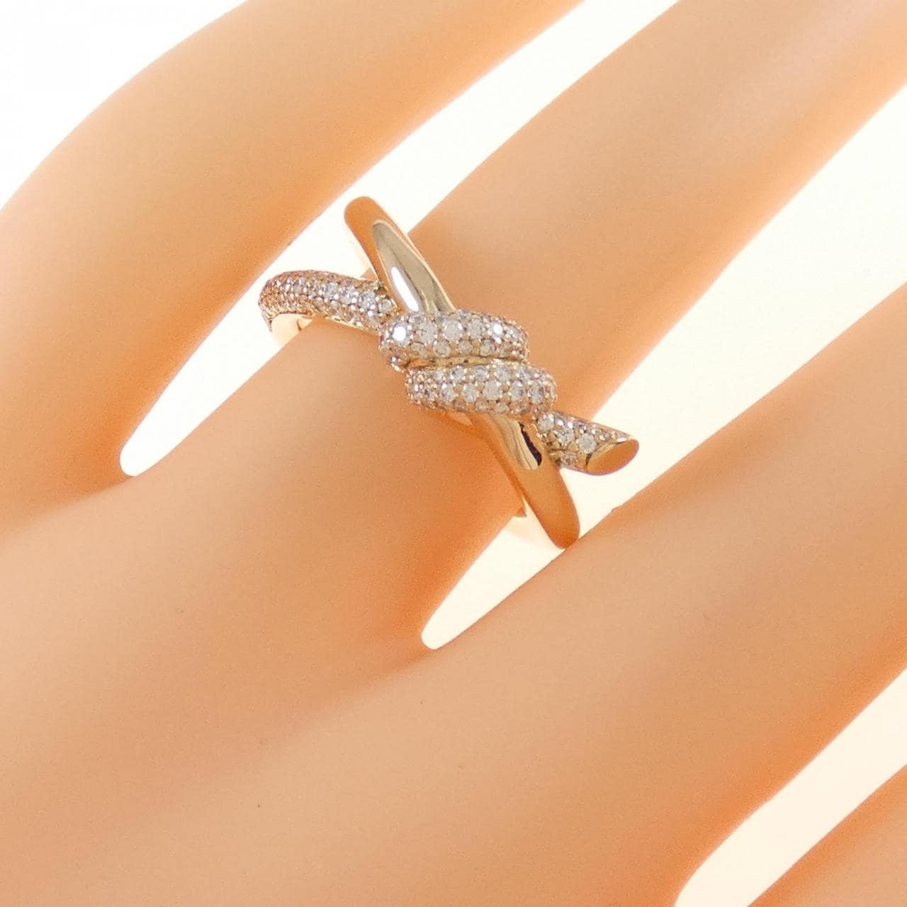 ティファニー ダブルロウ リング 0.31CT