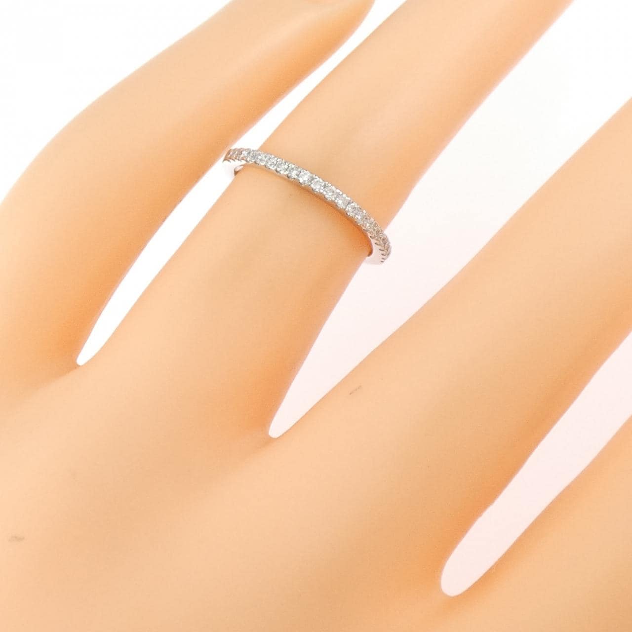 PT900半永恆鑽石戒指，0.16克拉