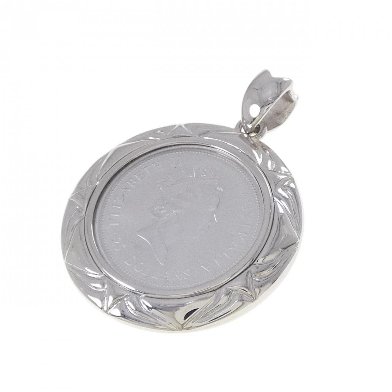 PT900(枠) コイン ペンダント