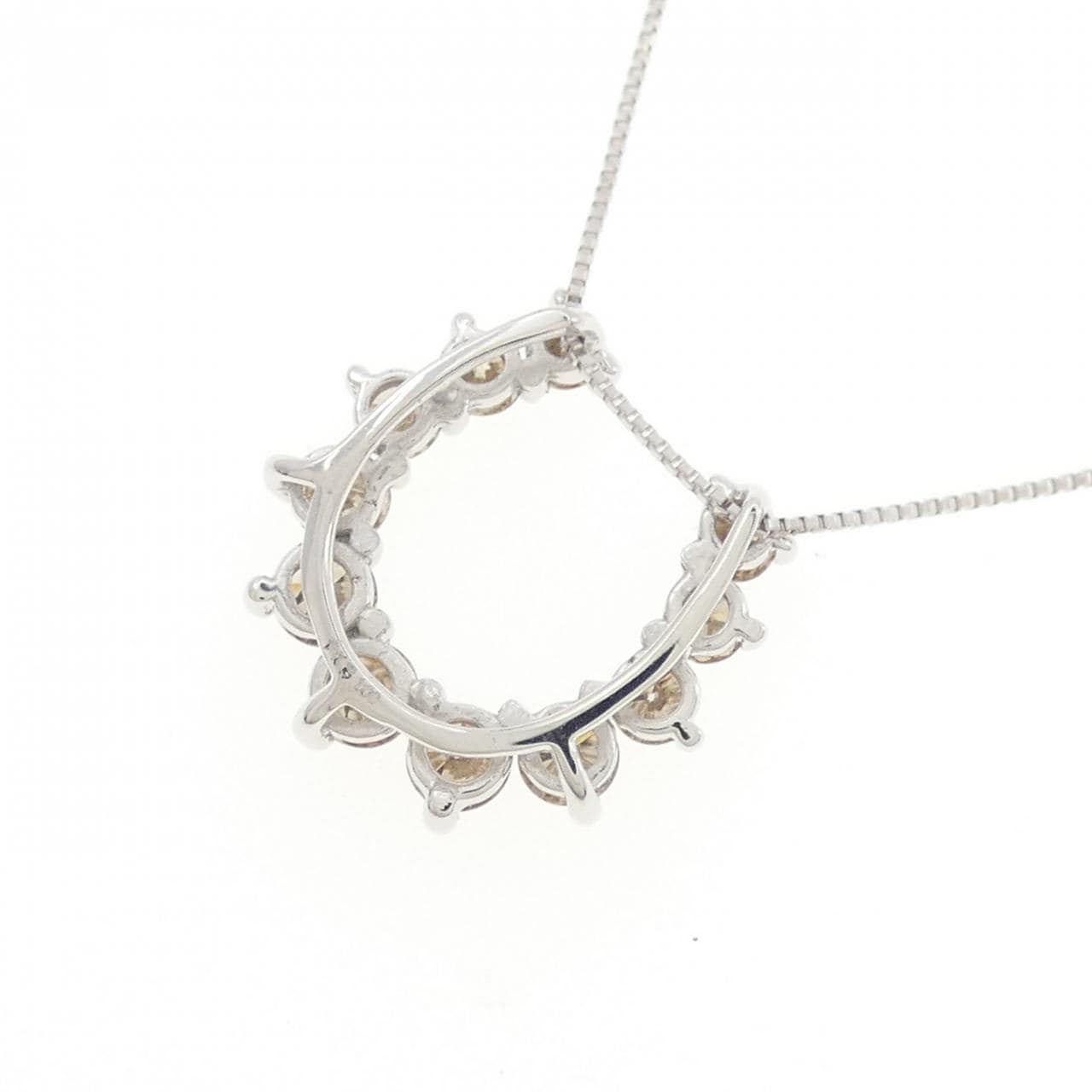 K18WG ダイヤモンド ネックレス 1.00CT