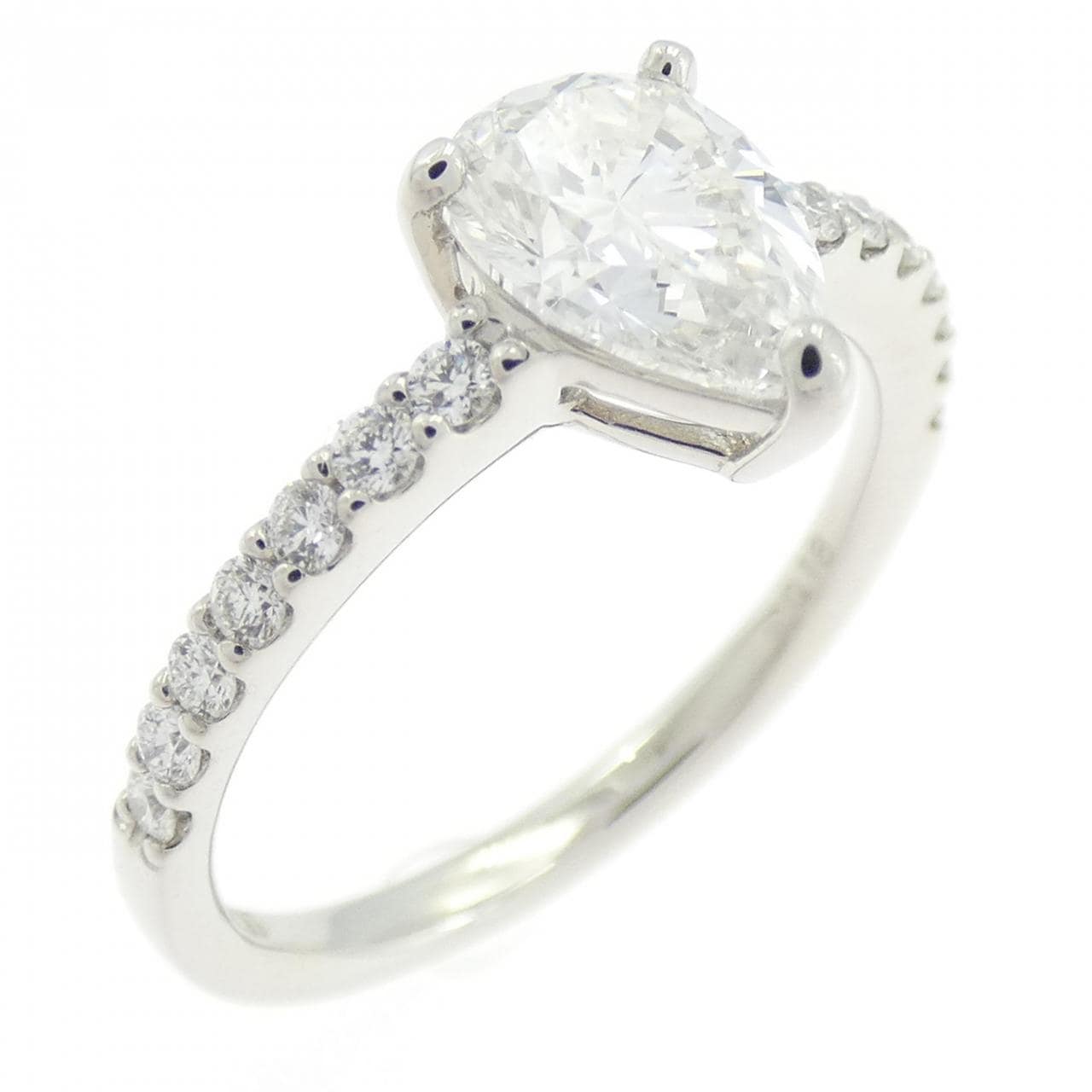 【リメイク】PT900 ダイヤモンド リング 1.021CT G SI2 ペアシェイプ