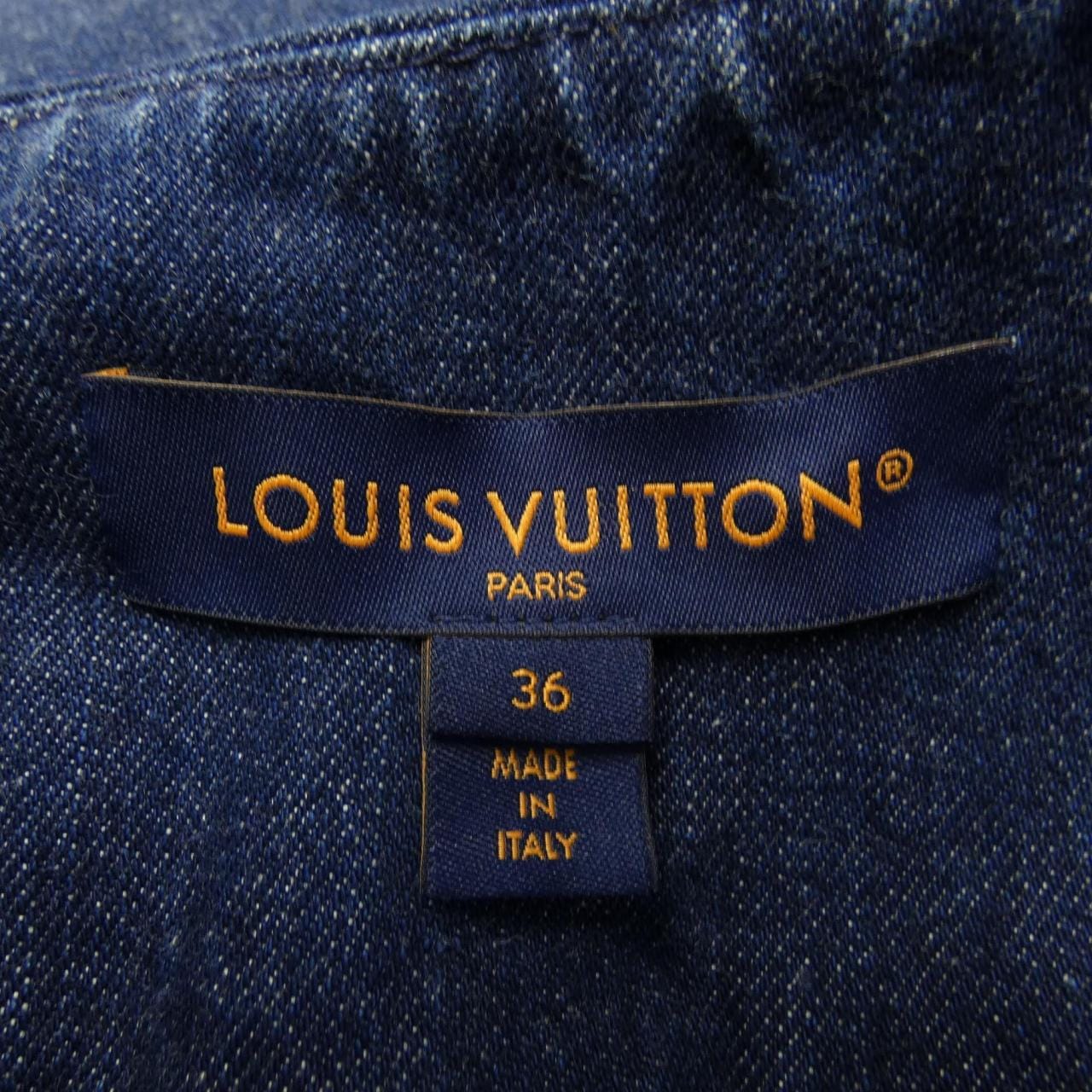 ルイヴィトン LOUIS VUITTON レザーアクセントデニムジャケット FOJA07GM1 デニムジャケット