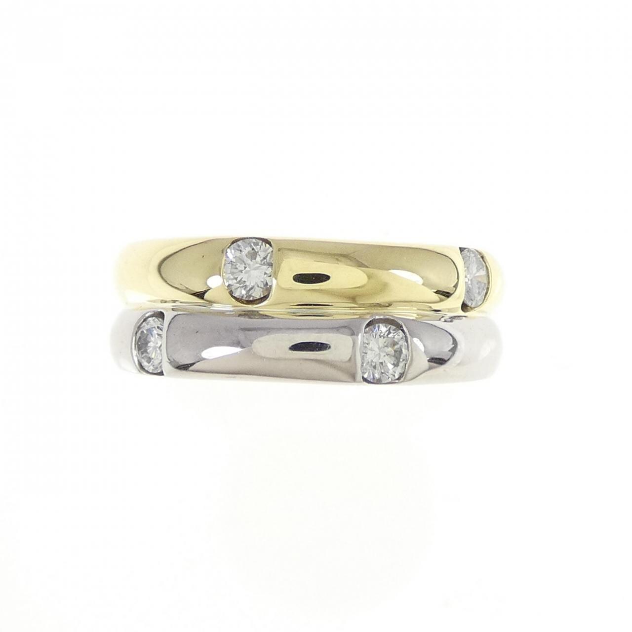 K18YG/PT鑽石0.20CT