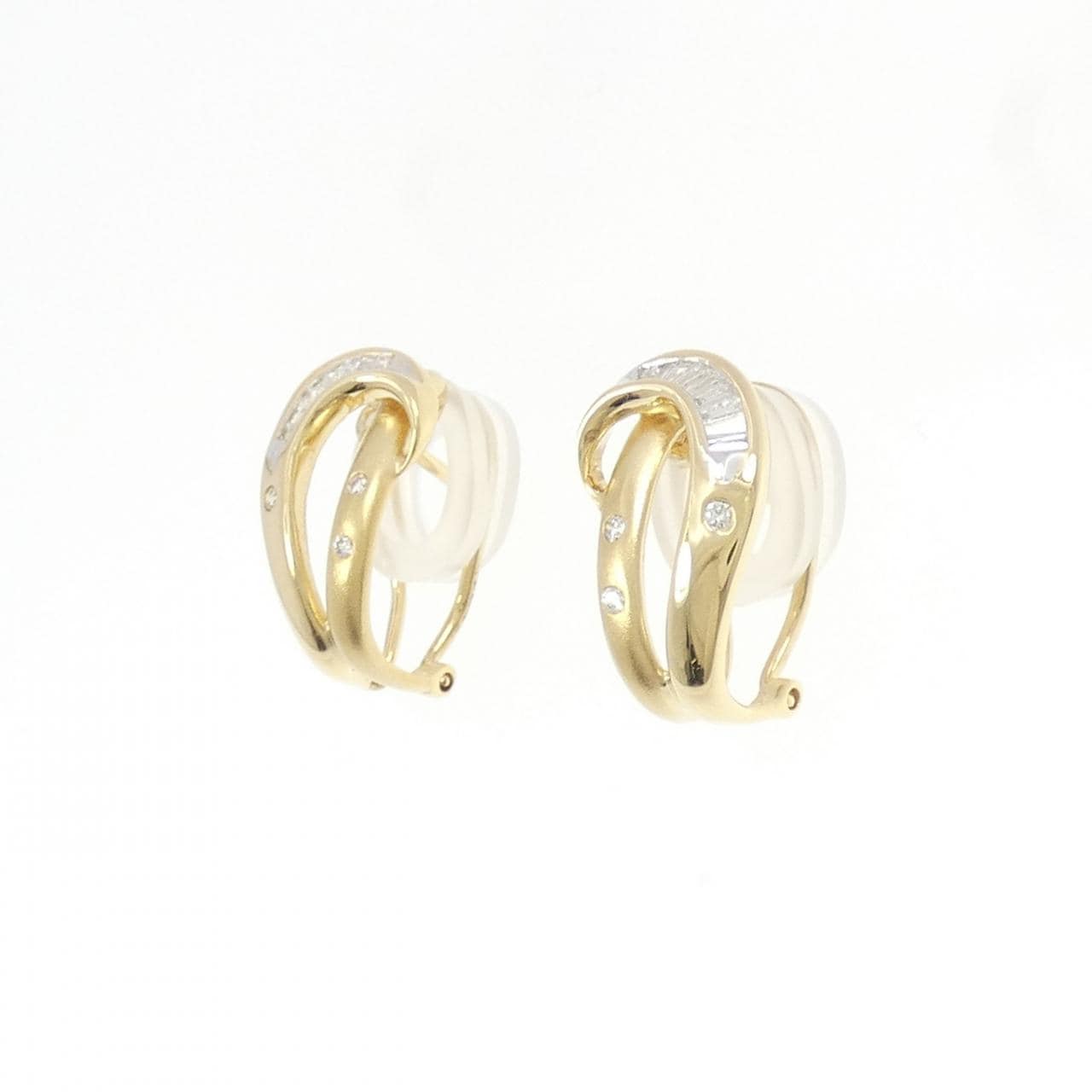 K18YG/K18WG ダイヤモンド ピアス 0.40CT