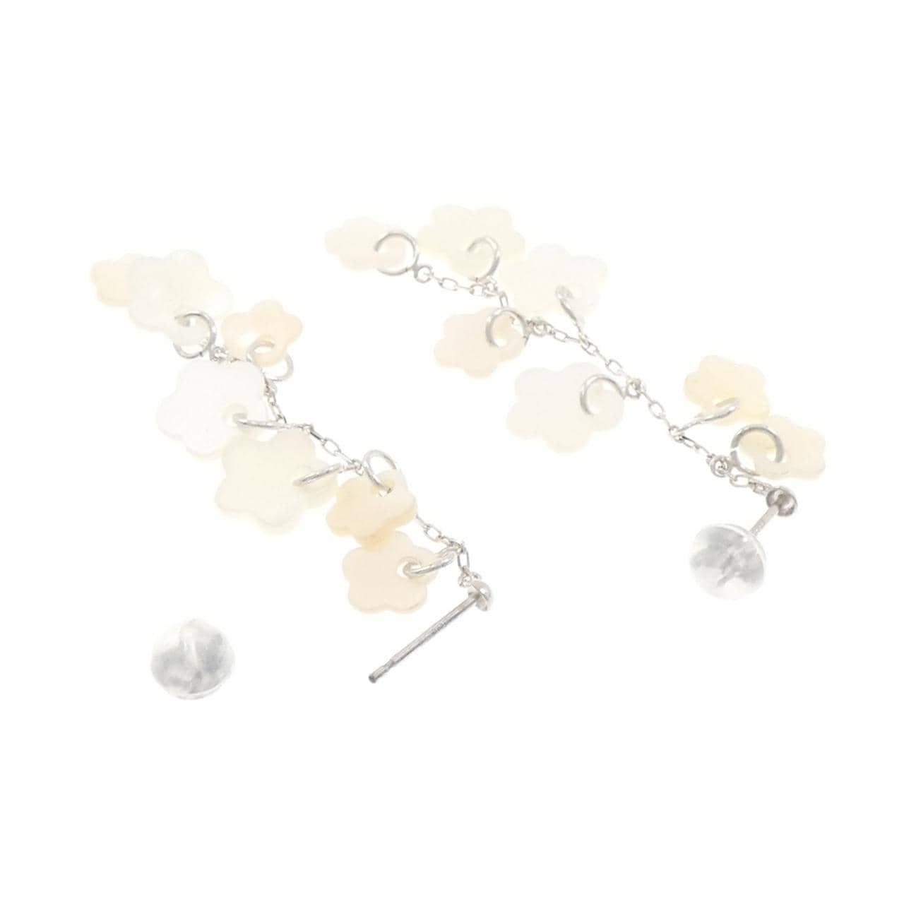 K18WG マザーオブパール ピアス