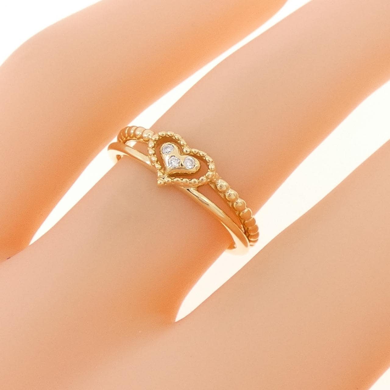 スタージュエリー ハート ダイヤモンド リング 0.01CT
