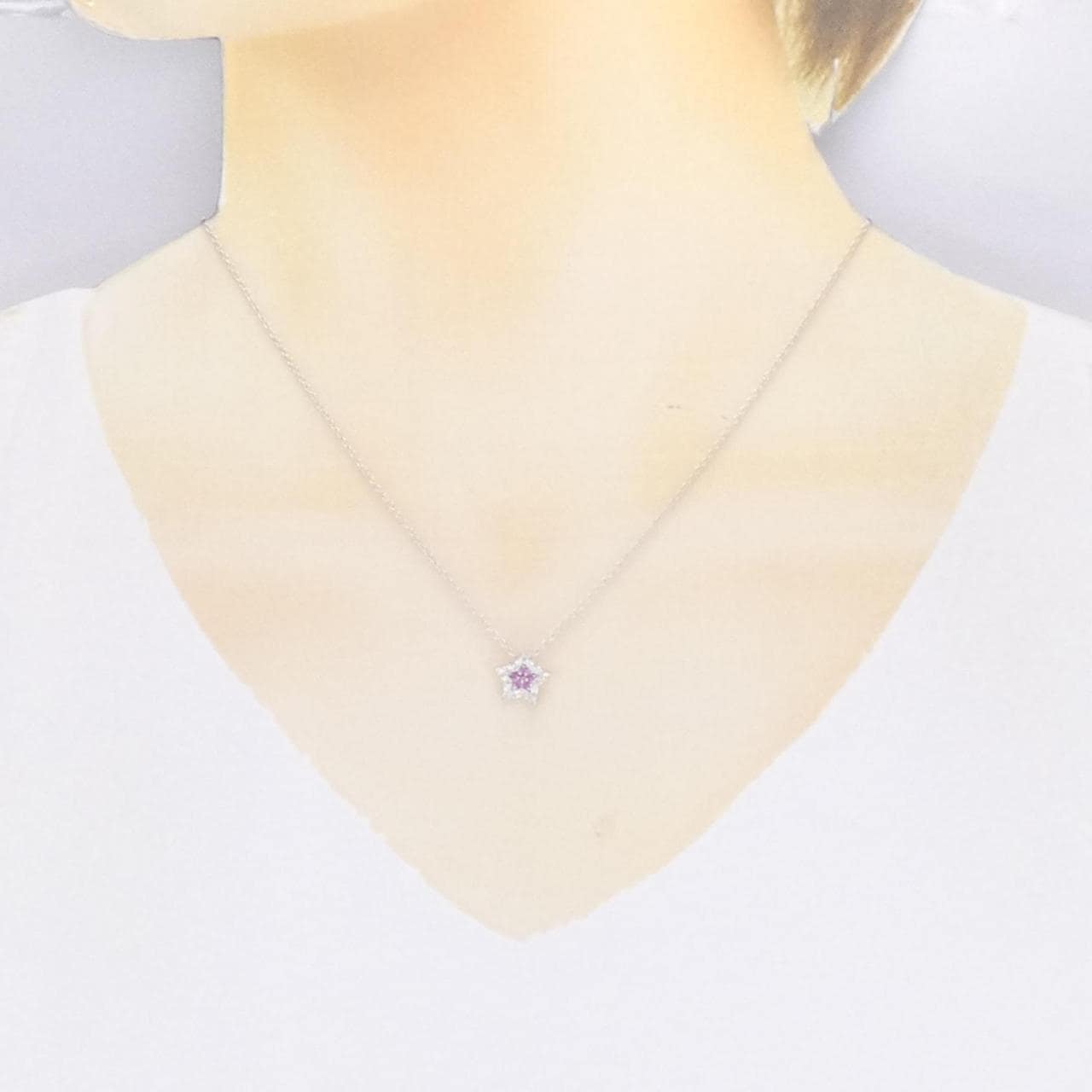 PONTE VECCHIO Star Sapphire Necklace 0.09CT