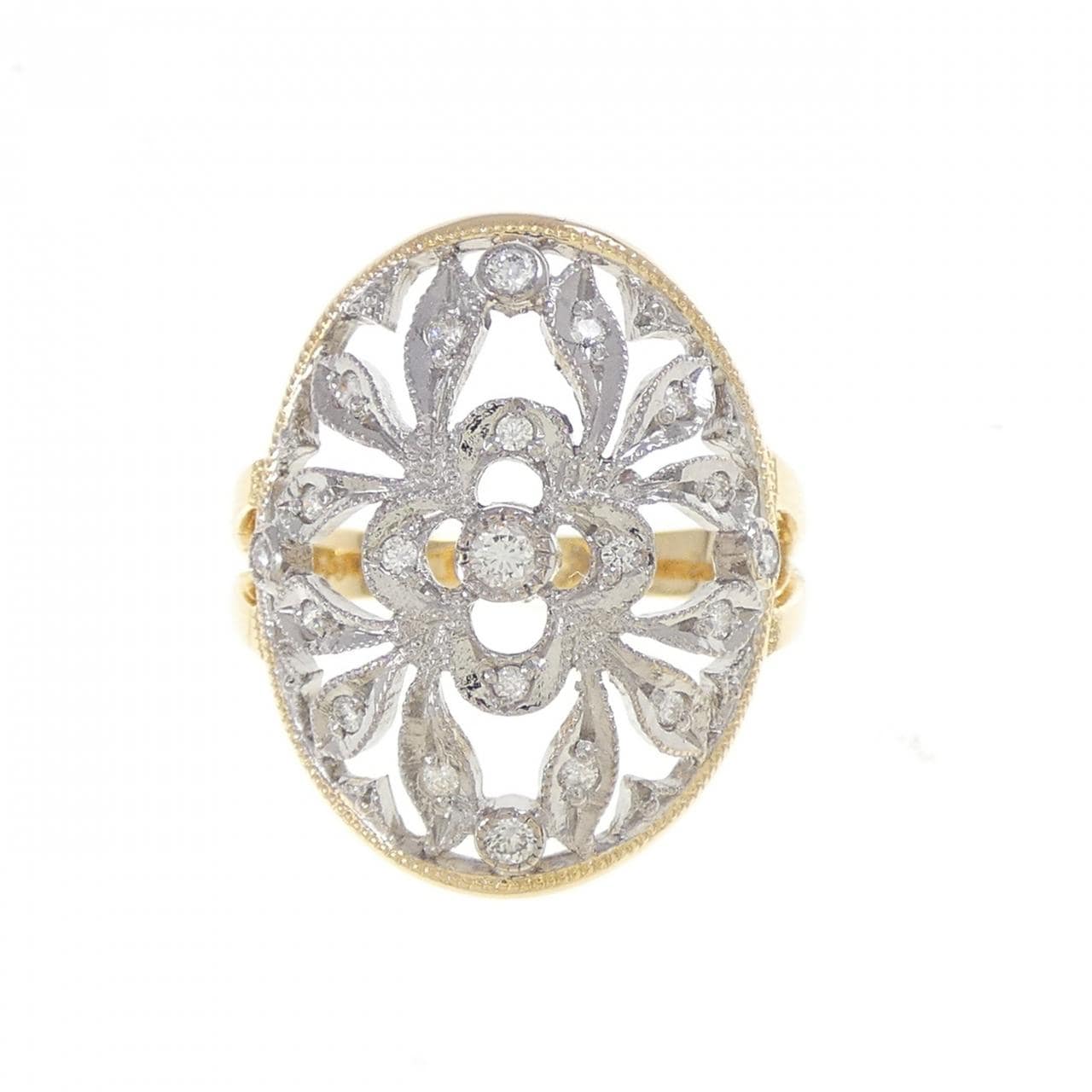 750YG/750WG ダイヤモンド リング 0.16CT