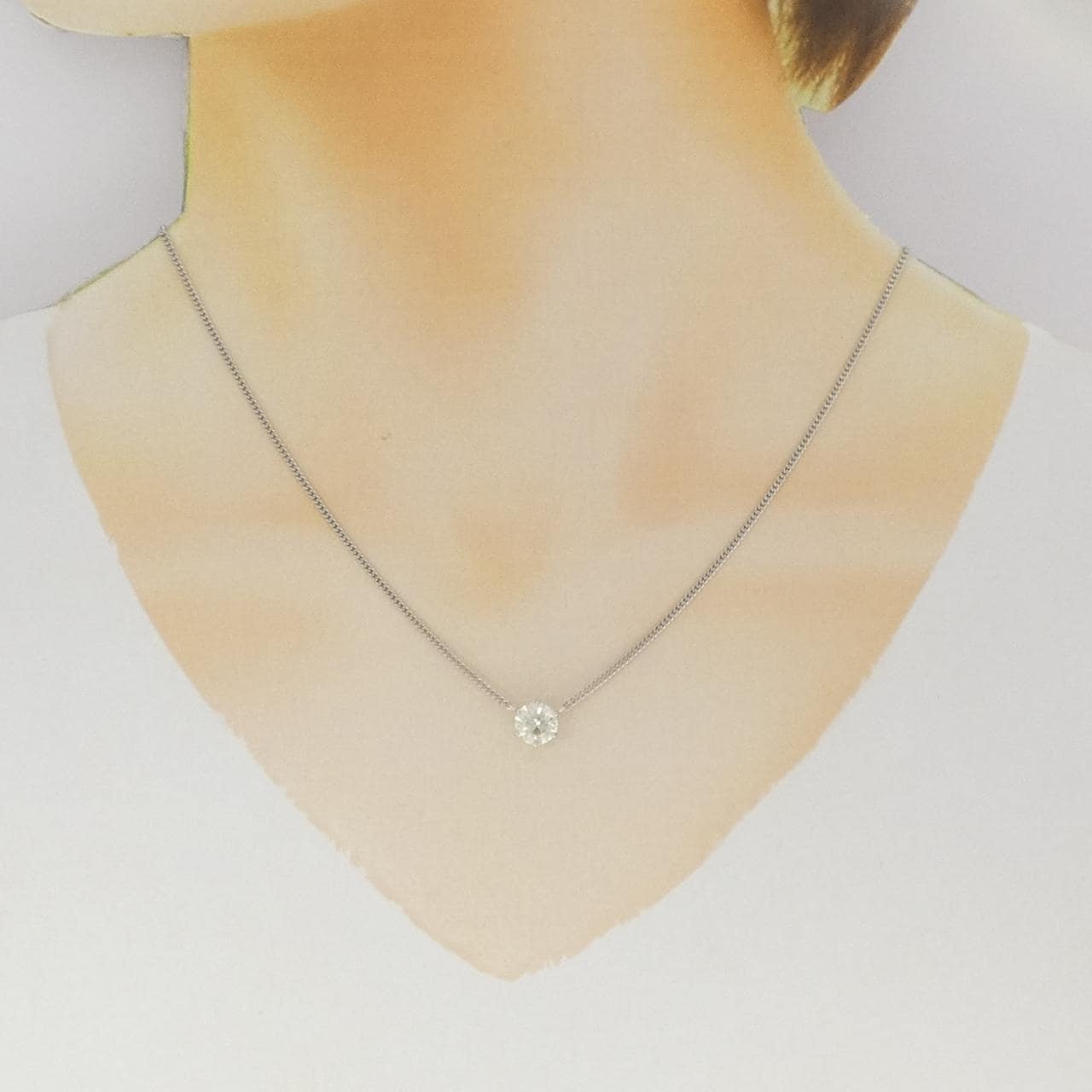 PT850 ソリティア ダイヤモンド ネックレス 1.31CT
