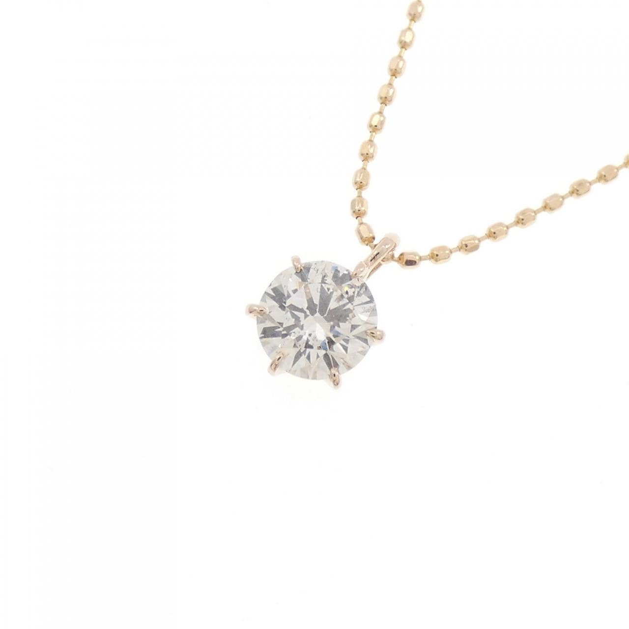 K18PG ソリティア ダイヤモンド ネックレス 0.421CT